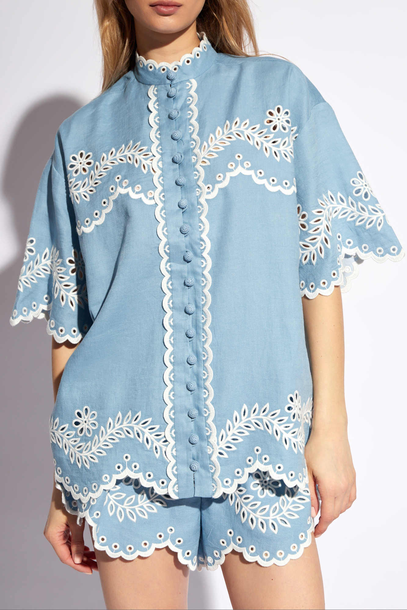 Zimmermann 襟付きプリント長袖シャツ Zimmermann 襟付きプリント長袖シャツ トップス